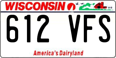 WI license plate 612VFS