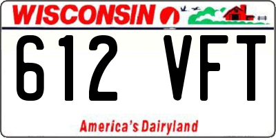 WI license plate 612VFT