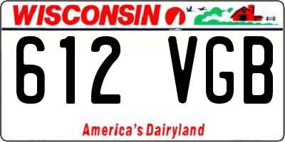 WI license plate 612VGB