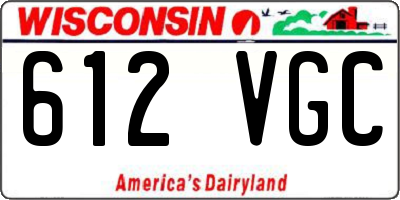 WI license plate 612VGC