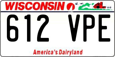WI license plate 612VPE