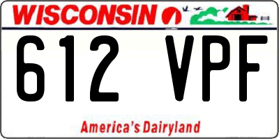 WI license plate 612VPF