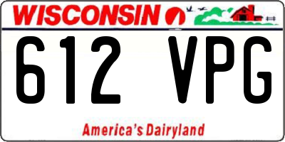WI license plate 612VPG