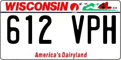 WI license plate 612VPH