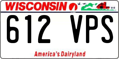 WI license plate 612VPS