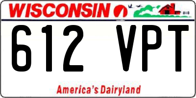 WI license plate 612VPT