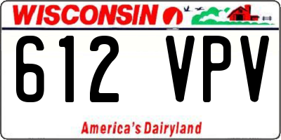 WI license plate 612VPV