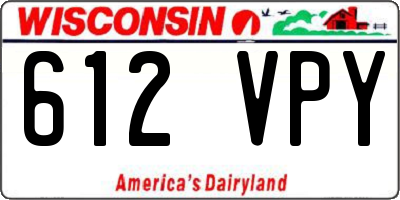 WI license plate 612VPY