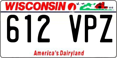 WI license plate 612VPZ
