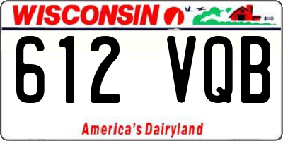 WI license plate 612VQB