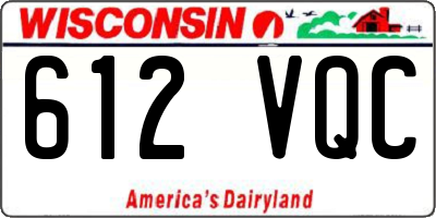 WI license plate 612VQC