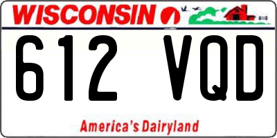 WI license plate 612VQD