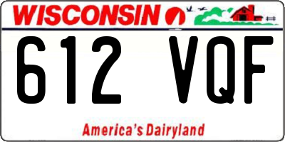 WI license plate 612VQF