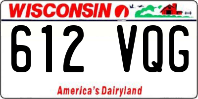 WI license plate 612VQG