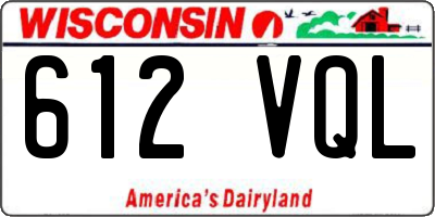 WI license plate 612VQL