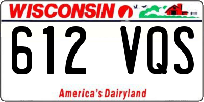 WI license plate 612VQS