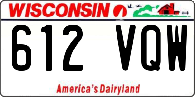 WI license plate 612VQW