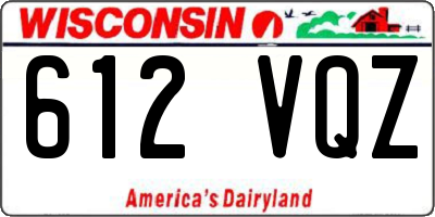 WI license plate 612VQZ