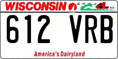 WI license plate 612VRB