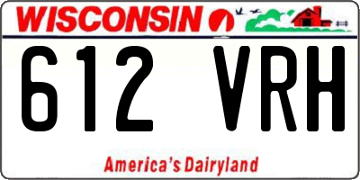 WI license plate 612VRH