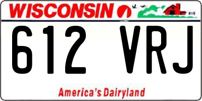 WI license plate 612VRJ