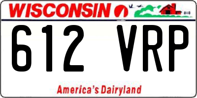 WI license plate 612VRP