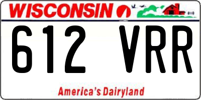 WI license plate 612VRR