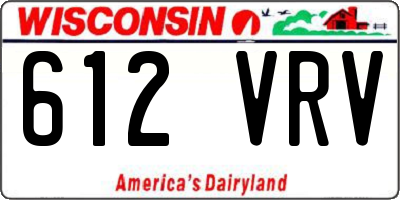 WI license plate 612VRV