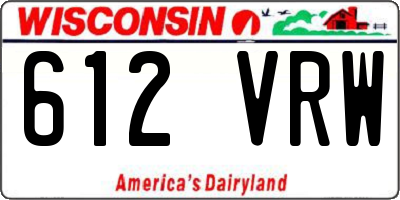 WI license plate 612VRW