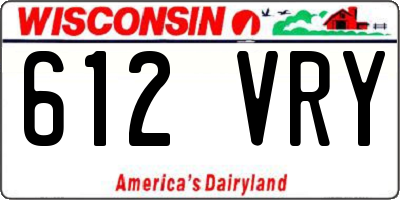 WI license plate 612VRY