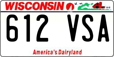 WI license plate 612VSA