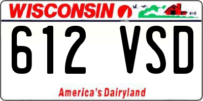 WI license plate 612VSD