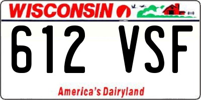 WI license plate 612VSF