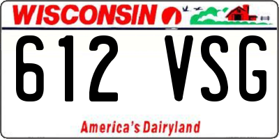 WI license plate 612VSG