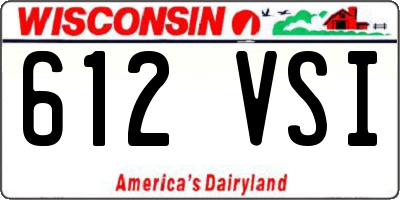 WI license plate 612VSI