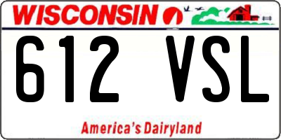 WI license plate 612VSL