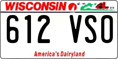WI license plate 612VSO