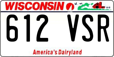 WI license plate 612VSR