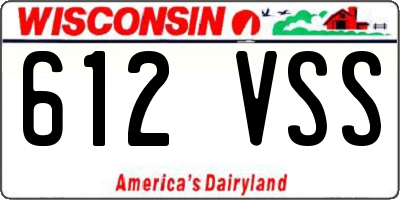 WI license plate 612VSS