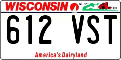 WI license plate 612VST