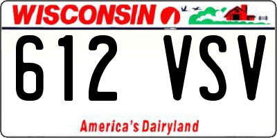 WI license plate 612VSV