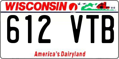 WI license plate 612VTB