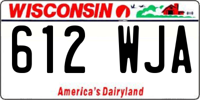 WI license plate 612WJA