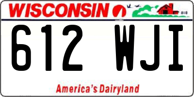 WI license plate 612WJI