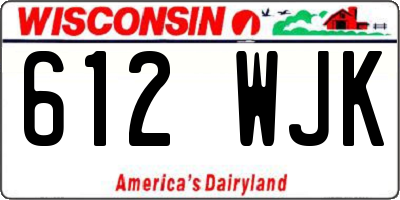 WI license plate 612WJK