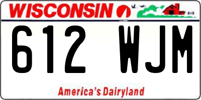 WI license plate 612WJM