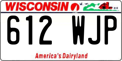 WI license plate 612WJP