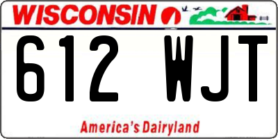 WI license plate 612WJT