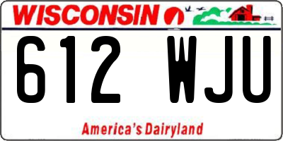 WI license plate 612WJU