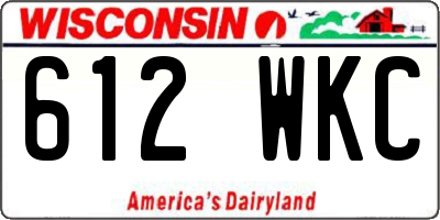 WI license plate 612WKC